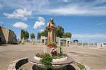 Chiaramonti, Saint statue on the hill, Sardinia.
