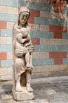 Fordongianus child statue in front of the San Pietro Apostolo church, Sardinia.