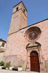 Gavoi, chiese San Gavino, the bell tower, Sardinia.