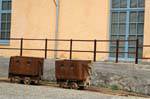 Ingurtosu, Naracauli, mining remains, narrow gauge wagons, Sardinia.