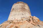 Isola Rossa, close-up on the tower, Sardinia.