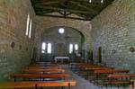 Luogosanto, San Quirico, medieval church, the nave and the altar, Sardinia.