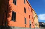 Luogosanto, facades of via Dante, Sardinia.