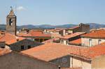 Luras, overlooking the rooftops, Sardinia.