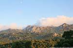 Monti, moon and clouds, Sardinia.