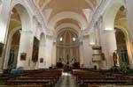 Nuoro, Cathedral of Santa Maria della Neve, nave and altar, Sardinia.