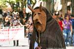 Nuoro, Festa del Redentore, Bundu di Orani, cork mustaches, Sardinia.