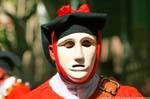 Nuoro, Festa del Redentore, Maschere Mamoiada face without eyes, Sardinia.