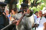 Nuoro, Festa del Redentore, sos Merdules Bezzos of Otzana man horn, Sardinia.