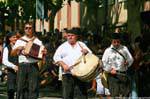 Nuoro, Festa del Redentore, Tamburinos Gavoi, drum and triangle, Sardinia.