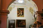 Orosei Chiesa San Giacomo, indoor tables, Sardinia.