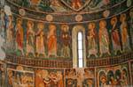 Basilica della Santissima Trinita di Saccargia, details of the paintings of the choir, Sardinia.