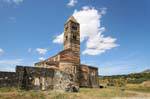 Basilica of the Holy Trinity of Saccargia, view from the rear of the church, Sardinia.