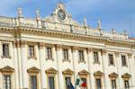 Sassari, Piazza Italia, Palazzo della Provincia, facade close-up, Sardinia.
