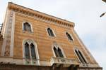 Detail of the facade of the Palazzo Giordano Apostoli, Piazza Italia, Sassari, Sardinia.