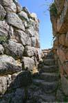 Stairs between the stones, nuraghe Maior, Tempio Pausania, Sardinia.