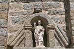 Statue in a niche of the San Pietro cathedral, Tempio Pausania, Sardinia.