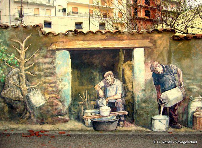 The cheese in the street, sham, Fonni - Sardinia