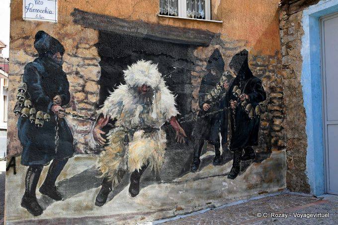 Fonni, murals Vico Parrochia - Sardinia