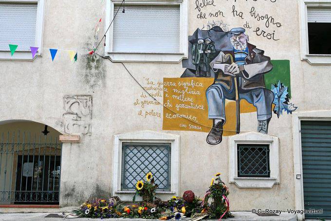 Orgosolo, war means the killing of civilians, Gino Strada, murals - Sardinia