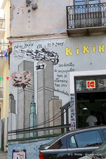 Orgosolo, New York on 11 September 2001, murals - Sardinia