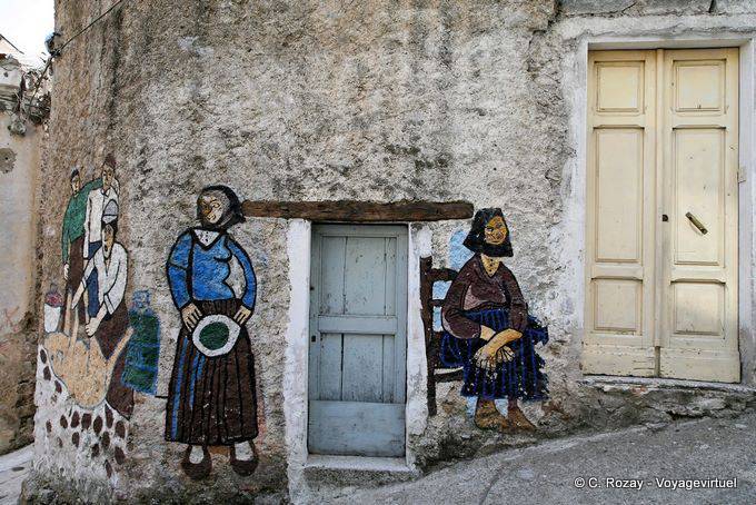 Orgosolo, the two women from the Via G. Corraine - Sardinia
