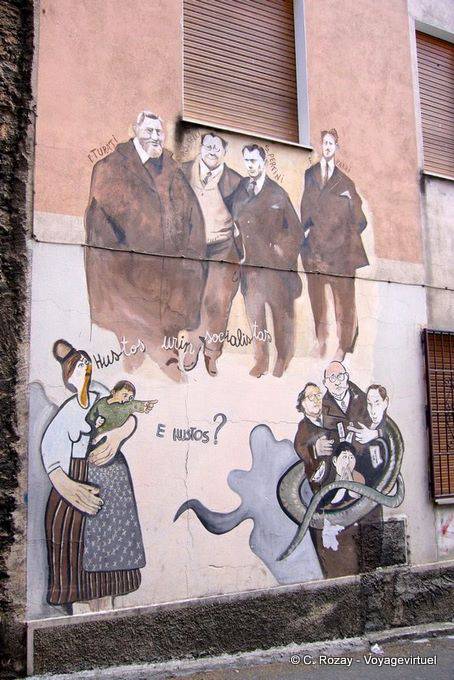Orgosolo, socialists, murals - Sardinia