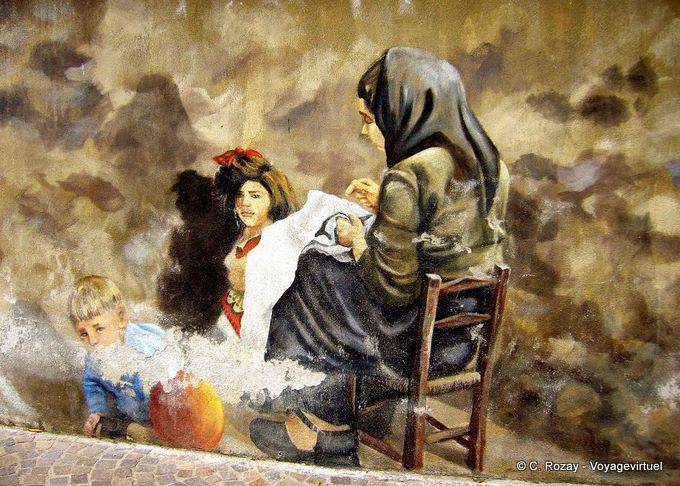 Sennariolo breeze and sewing, mural - Sardinia