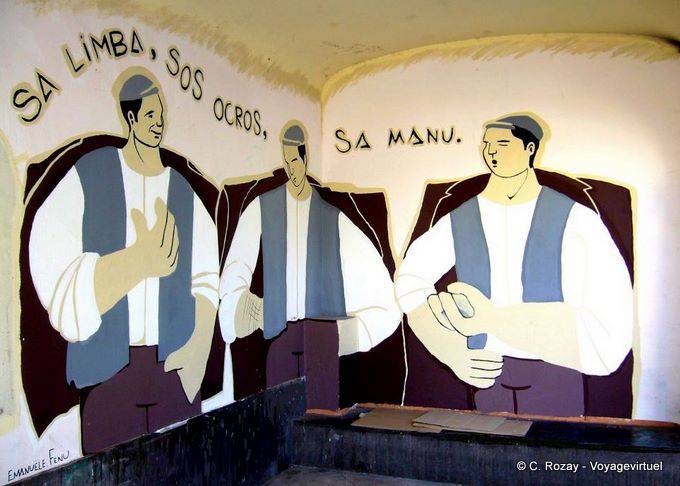 Siniscola, Sa Limba, Sos Ocros His Manu, mural - Sardinia
