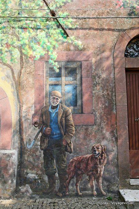 Tinnura, the man with the dog, sham - Sardinia