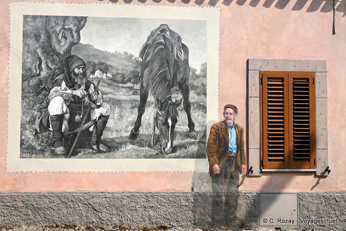 Tinnura, the Passe-Muraille and its ancestor, murals - Sardinia