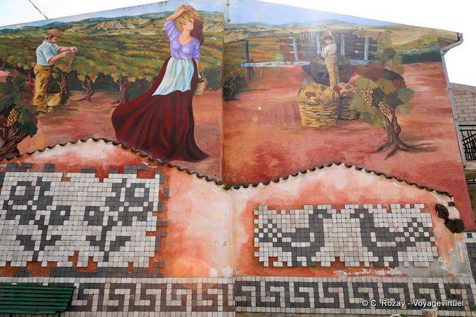 Tinnura, harvesting, fresco and mosaic - Sardinia