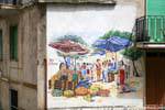 Orgosolo, market, Lidia de Cesaris, Via San Pietro, murals, Sardinia.