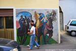 Orgosolo, the Palio horse race, murals, Sardinia.