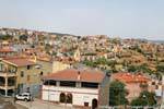 Orgosolo, view from the room overlooking the Via Leopardi, Sardinia.