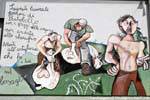 Orgosolo, the work of breeders Pratobello, murals, Sardinia.