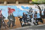 Orgosolo, Solidarity, mural, Sardinia.