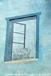 Orgosolo, the window trompe l'oeil, murals, Sardinia.