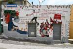 Orgosolo, Carlo Giuliani and a better world, Via Di Vittorio, murals, Sardinia.