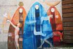 Orgosolo, colors in Virgin, murals, Sardinia.