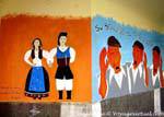 Siniscola, su Sonu its Oche, mural, Sardinia.