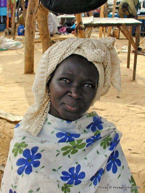 Portrait of a merchant, Market Foundiougne - Senegal