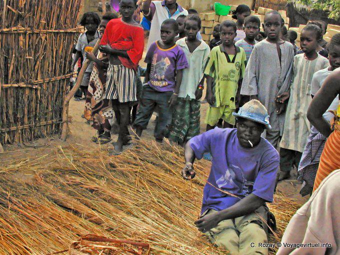 Thatched manufacturing in a village - Senegal