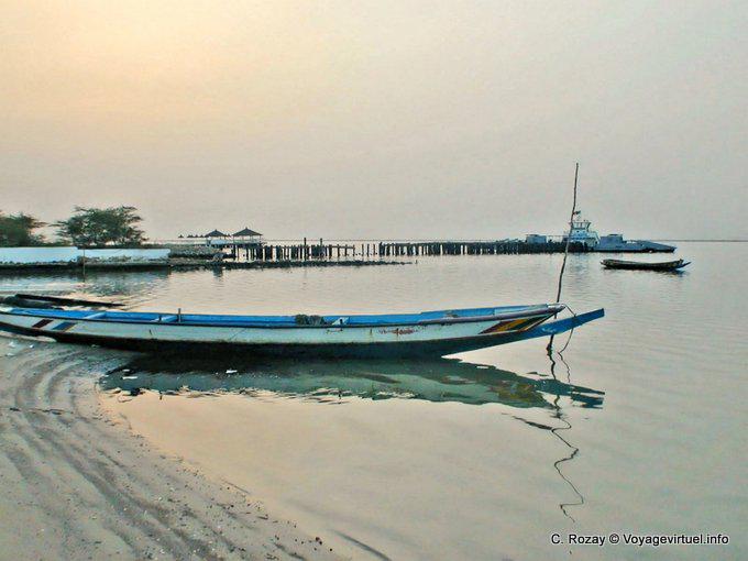 Evening light on the little port to Foundiougne - Senegal