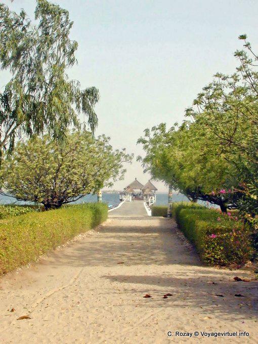 In the hotel grounds Foundiougne, opposite the pier - Senegal