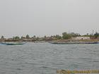 The arrival at the small port of the river, Senegal.