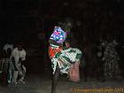 Young dancer in color in the night, Senegal.