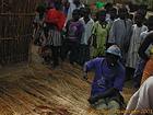Thatched manufacturing in a village, Senegal.