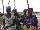 Square boubou women in a village in Sine-Saloum, Senegal.