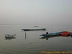 Boats resting on the river calmed, Sine-Saloum, Senegal.